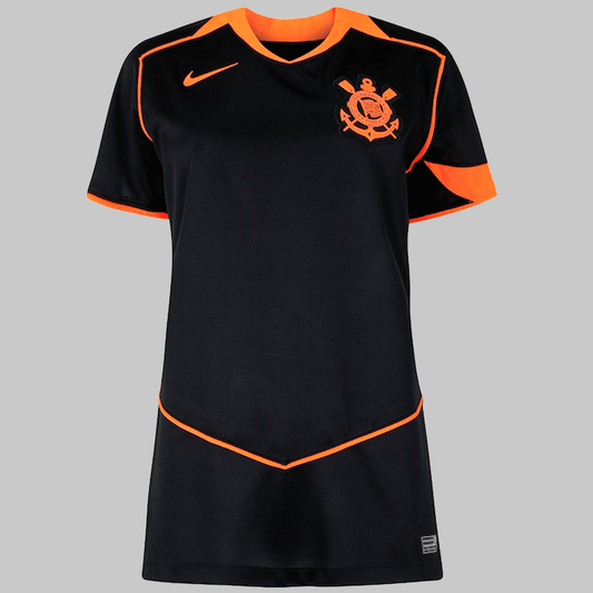 Camisa Corinthians II 25/26 Feminina - Preto+Laranja