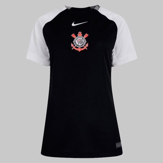 Camisa Corinthians II 25/26 Feminina - Preto+Branco