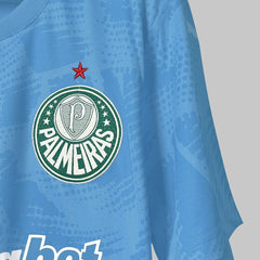 Detalhe da camisa de goleiro Palmeiras 2025 logo