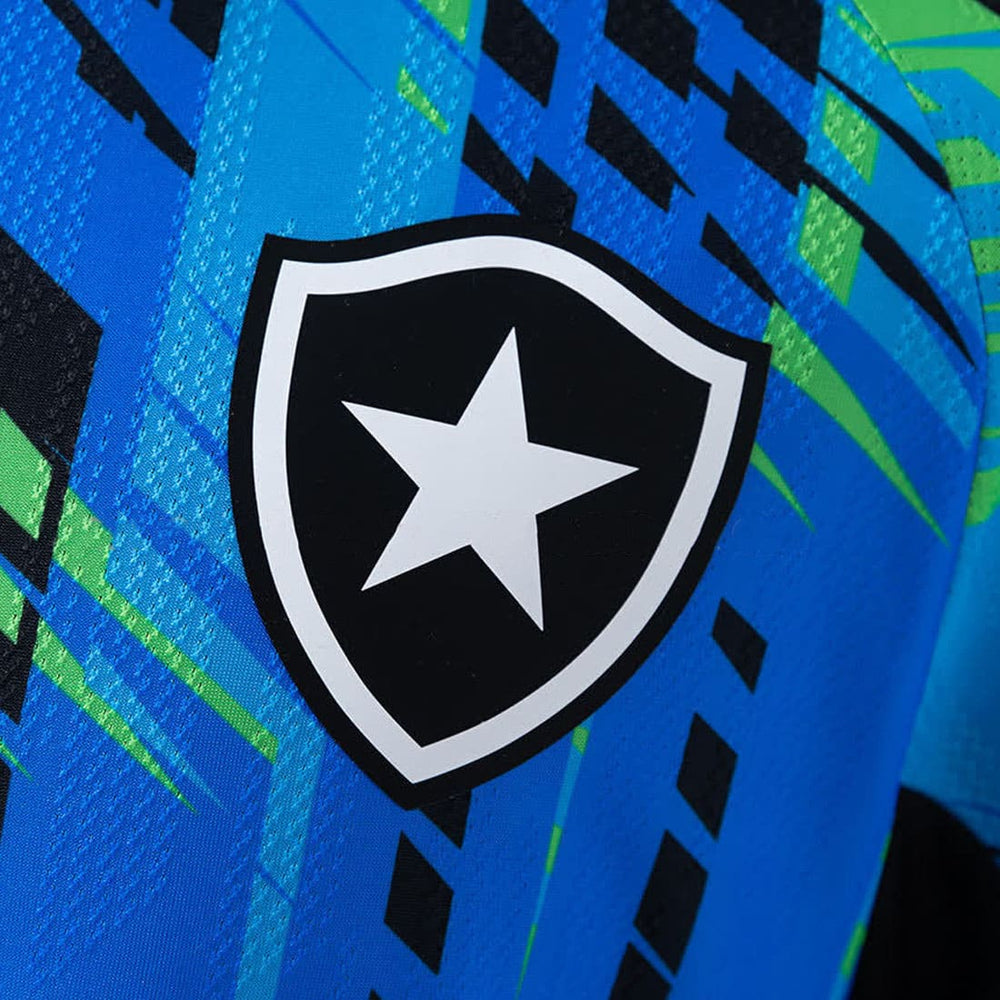 Escudo do Botafogo na Camisa Goleiro 25/26 azul