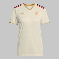 Camisa Flamengo III 25/26 Feminina bege vista de frente