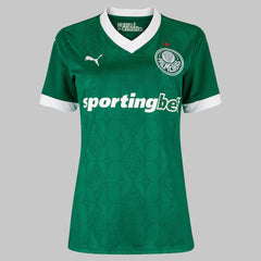 Camisa Home Palmeiras 2025 feminina vista de frente – uniforme verde oficial.