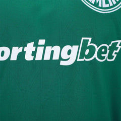 Camisa Home Palmeiras 2025 feminina vista por trás – detalhes do patrocinio