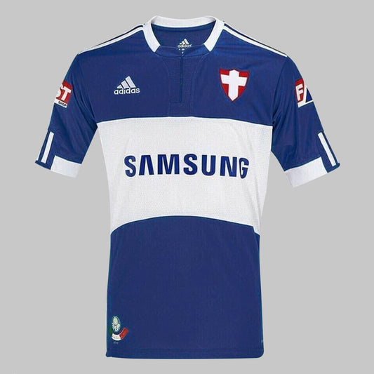 Frente da camisa Palmeiras Retrô 2009 azul 3° uniforme