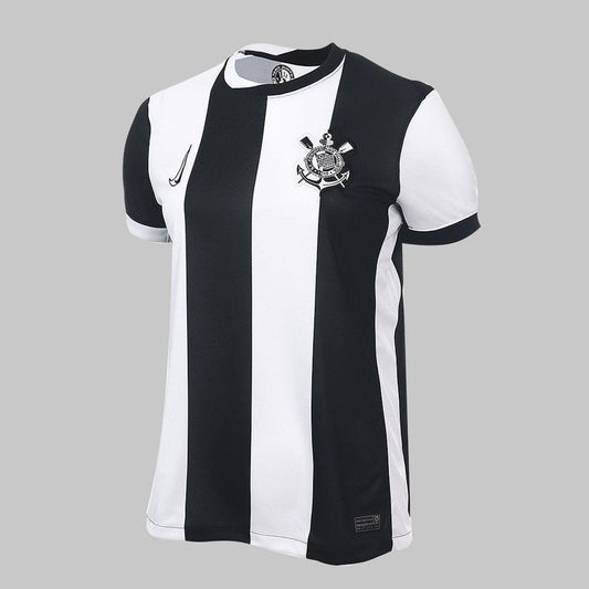Camisa Corinthians III 24/25 Feminina - Branco+Preto