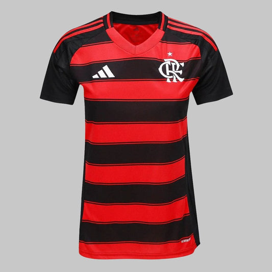 Camisa Flamengo I Tocedor Feminina - Vermelho+Preto