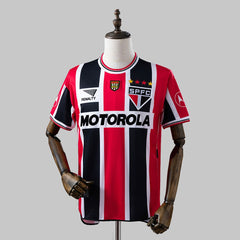 Camisa São Paulo II Retrô 1999/2000 Masculina - Vermelho+Branco