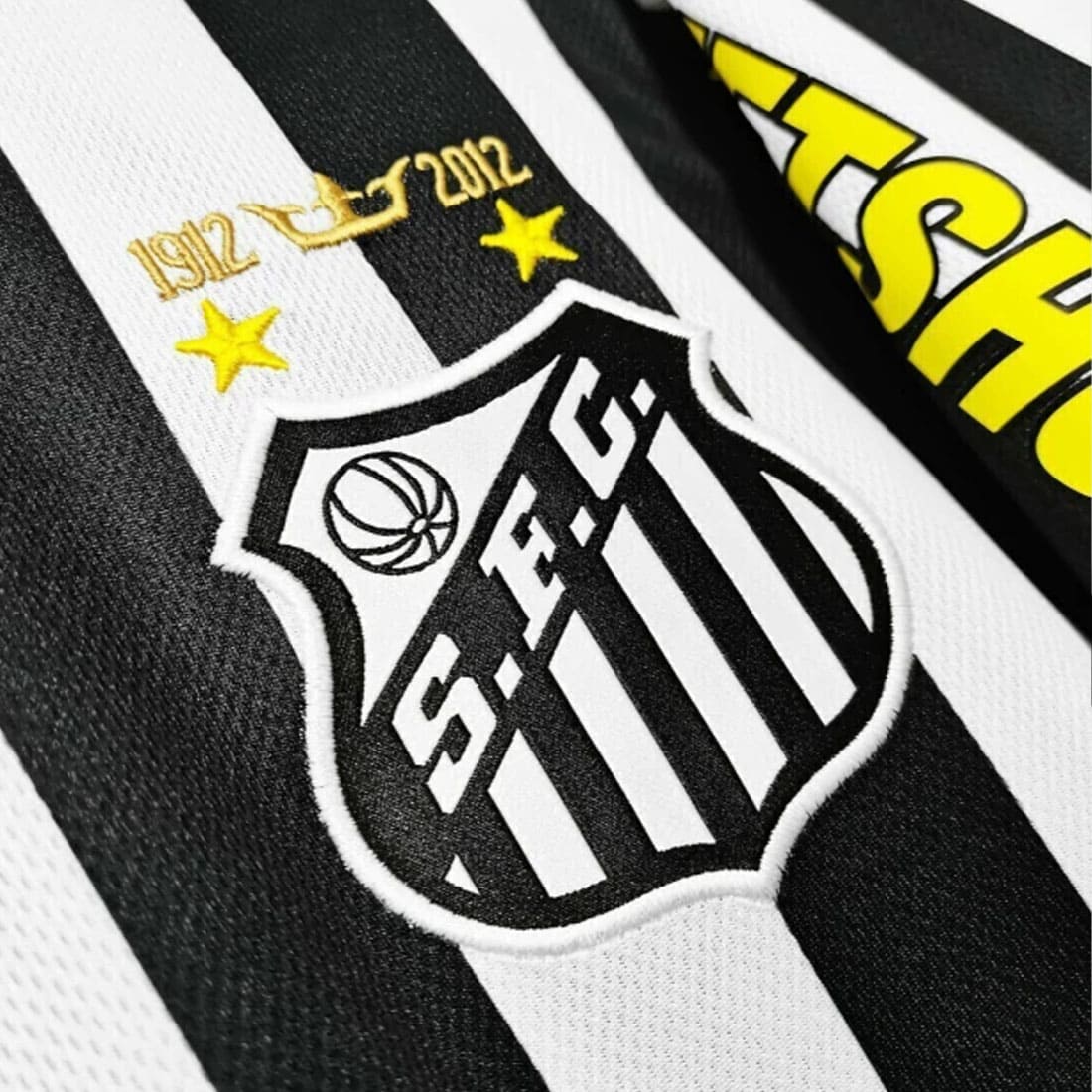 Camisa Santos II Retrô 2012 Masculina - Preto+Branco