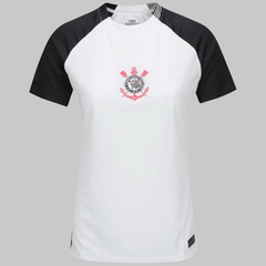 Camisa Corinthians I 25/26 Feminina - Branco+Preto