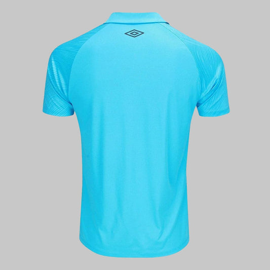 Camisa Santos III 25/26 Masculina vista traseira na cor azul com design moderno