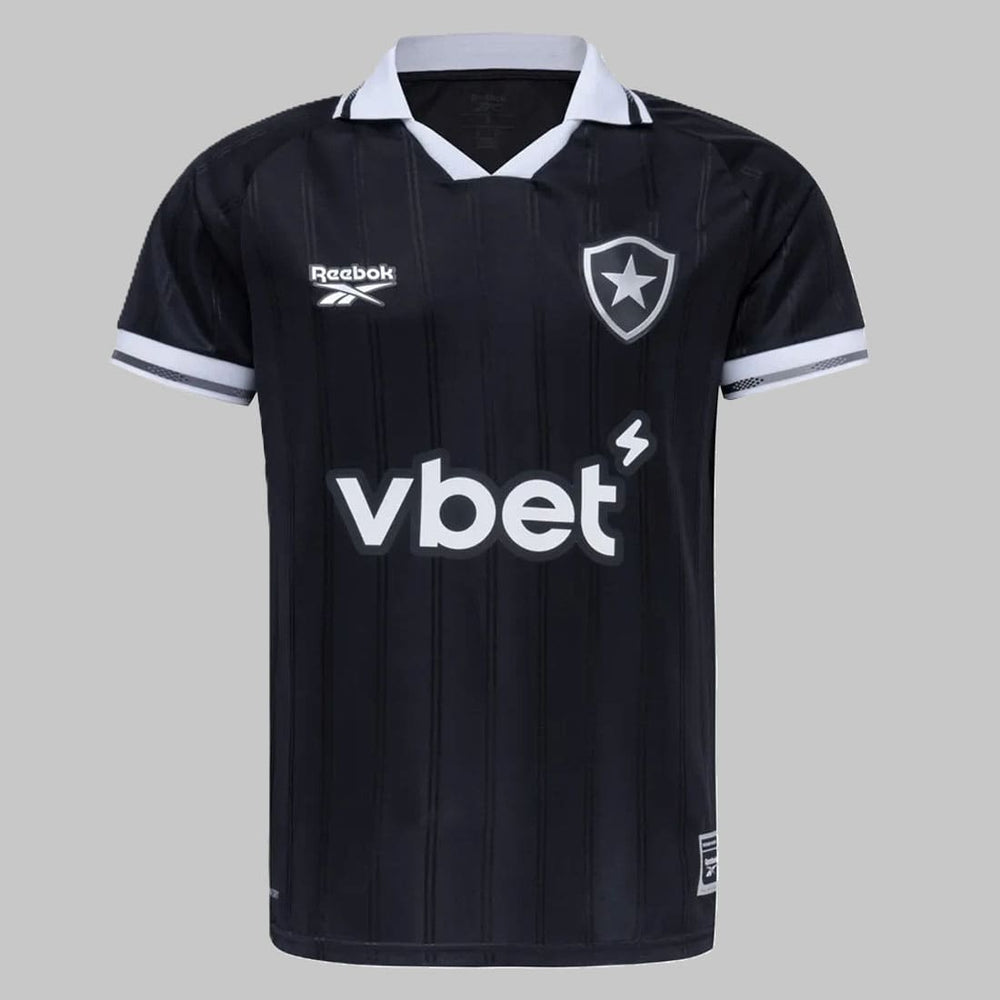 Frente da Camisa Botafogo II 25/26 Torcedor Masculina na cor preta