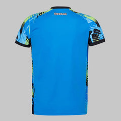 Costas da Camisa Botafogo Goleiro 25/26 azul com grafismos anos 90