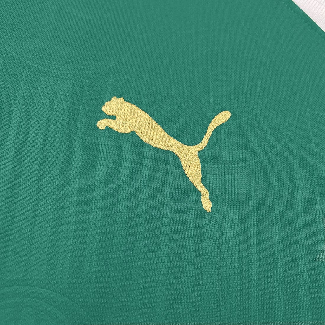Detalhe do Puma bordado da Camisa Palmeiras I 24/25 24/25