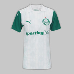 Camisa Palmeiras Away 2025 masculina vista de frente – uniforme branco oficial.