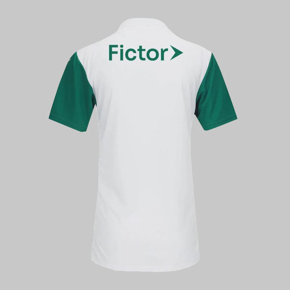 Camisa Palmeiras Away 2025 masculina vista por trás – detalhes do modelo branco.