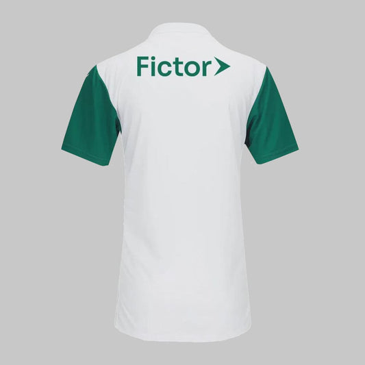 Camisa Palmeiras Away 2025 masculina vista por trás – detalhes do modelo branco.