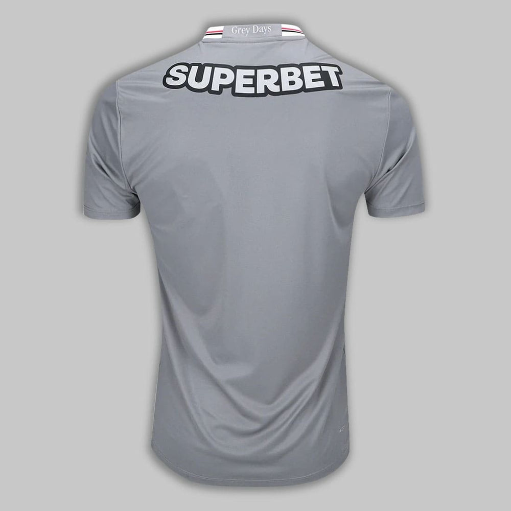 Parte de trás da Camisa São Paulo Grey Day 25/26 masculina na cor cinza
