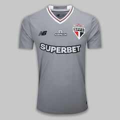 Frente da Camisa São Paulo Grey Day 25/26 masculina na cor cinza