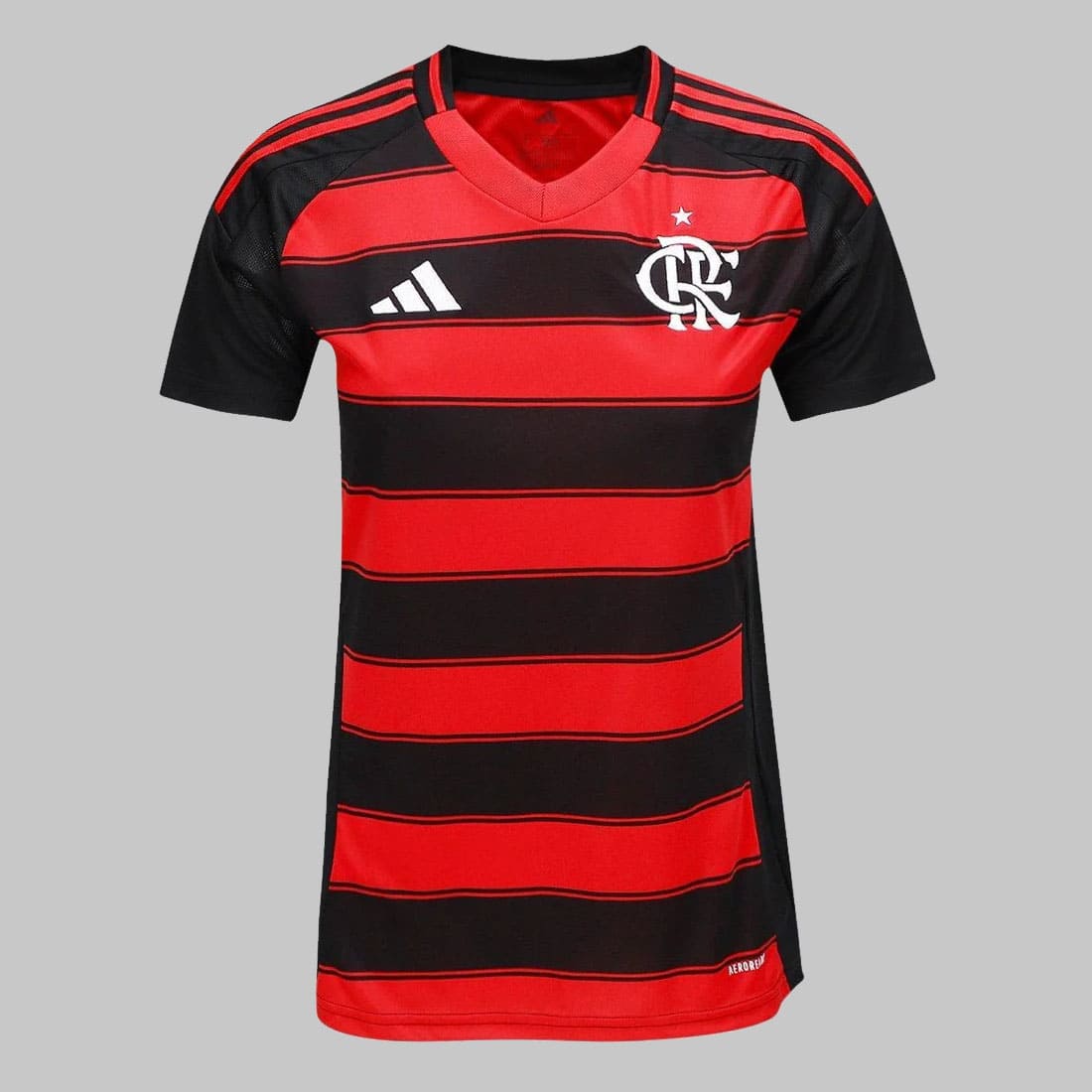 Camisa Flamengo I Tocedor Feminina - Vermelho+Preto