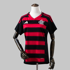 Camisa Flamengo I Tocedor Feminina - Vermelho+Preto