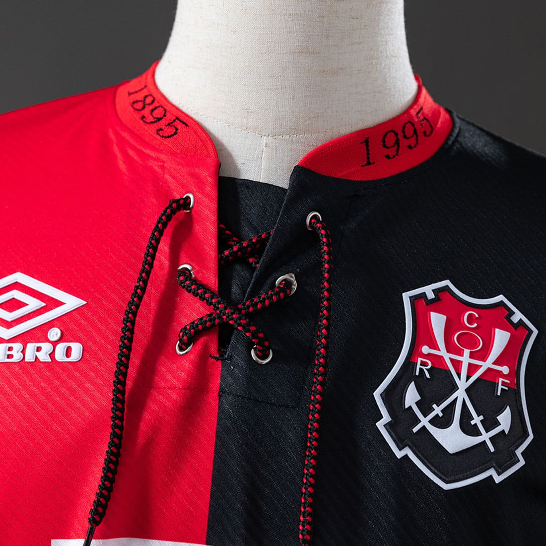 Camisa Flamengo I Retrô 1995 Masculina - Preto+Vermelho