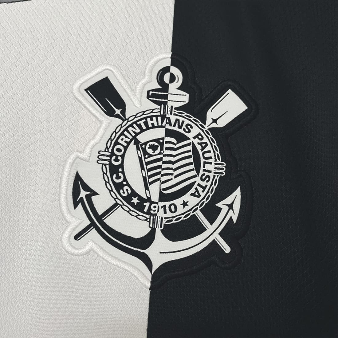 Camisa Corinthians III 24/25 Feminina - Branco+Preto