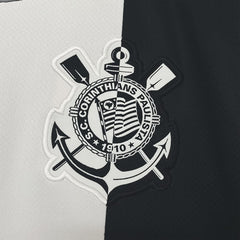 Camisa Corinthians III 24/25 Feminina - Branco+Preto