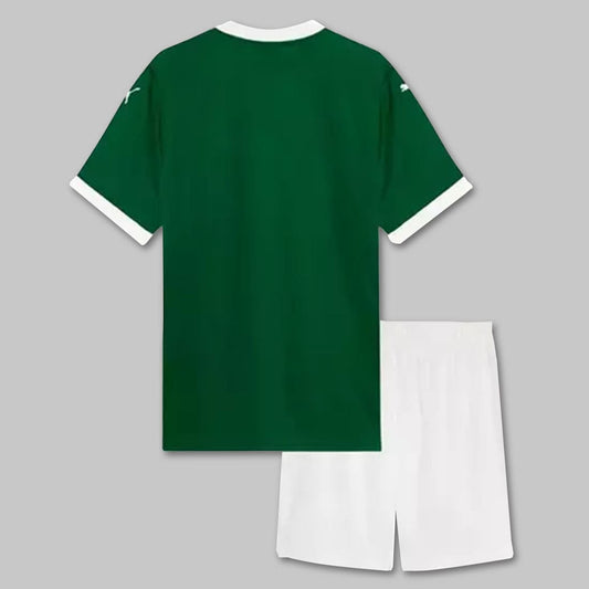 Costas da camisa infantil Palmeiras Home 2025 verde